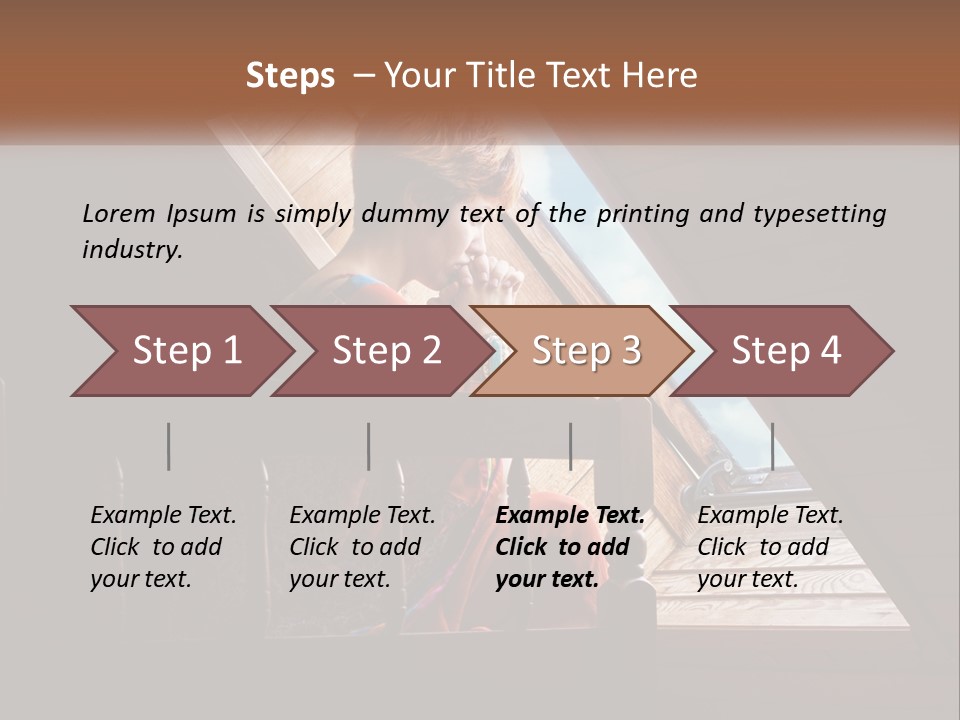 A Woman Sitting On A Bed Looking Out Of A Window PowerPoint Template