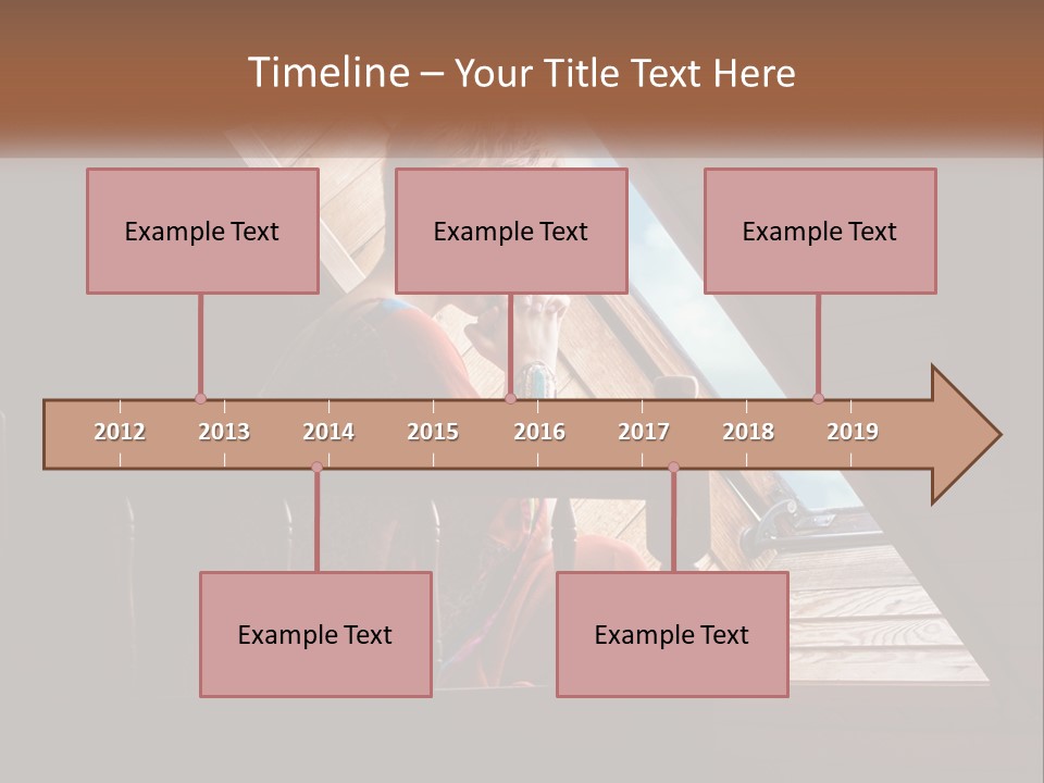 A Woman Sitting On A Bed Looking Out Of A Window PowerPoint Template