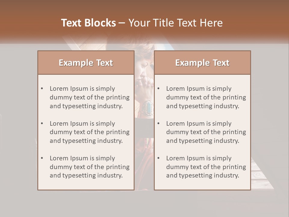 A Woman Sitting On A Bed Looking Out Of A Window PowerPoint Template