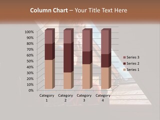 A Woman Sitting On A Bed Looking Out Of A Window PowerPoint Template