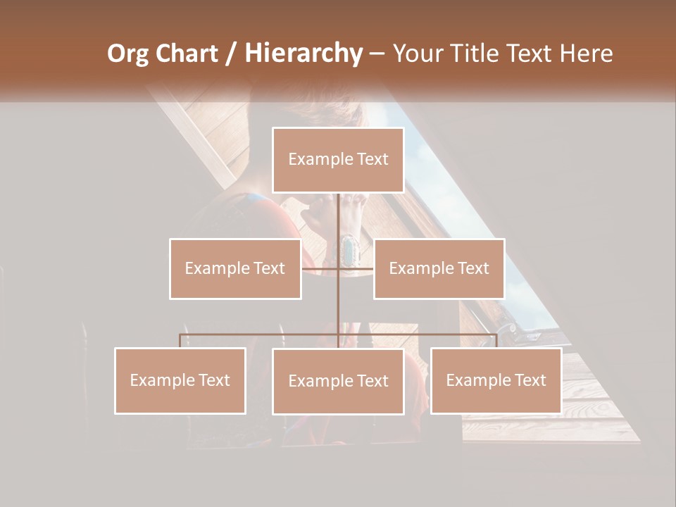 A Woman Sitting On A Bed Looking Out Of A Window PowerPoint Template