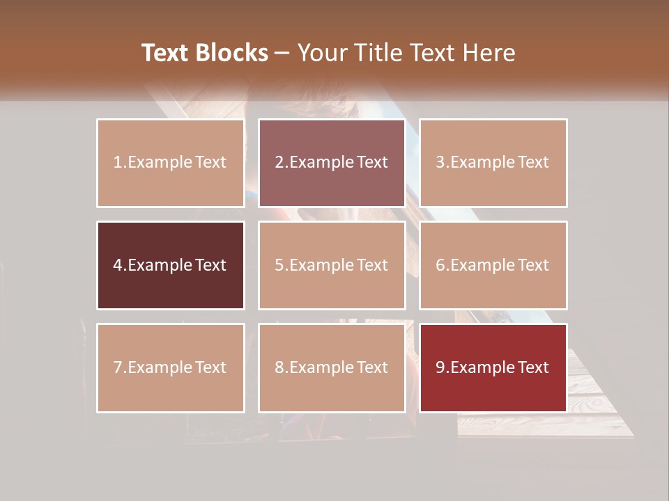 A Woman Sitting On A Bed Looking Out Of A Window PowerPoint Template