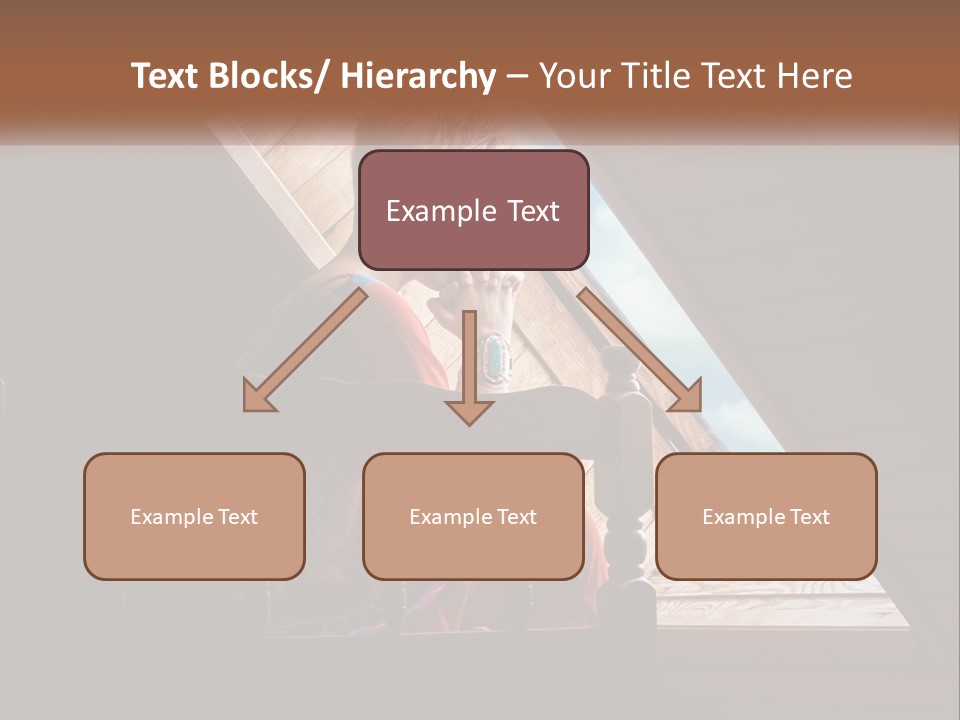 A Woman Sitting On A Bed Looking Out Of A Window PowerPoint Template