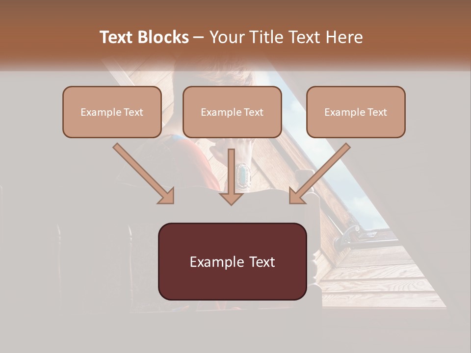 A Woman Sitting On A Bed Looking Out Of A Window PowerPoint Template