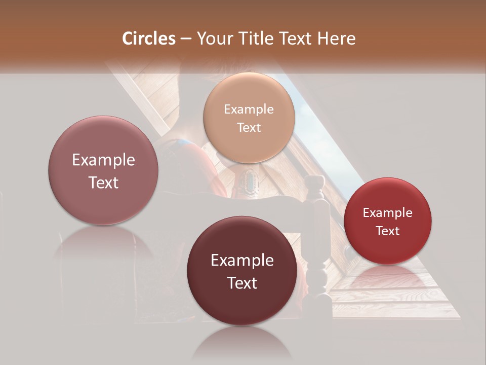 A Woman Sitting On A Bed Looking Out Of A Window PowerPoint Template