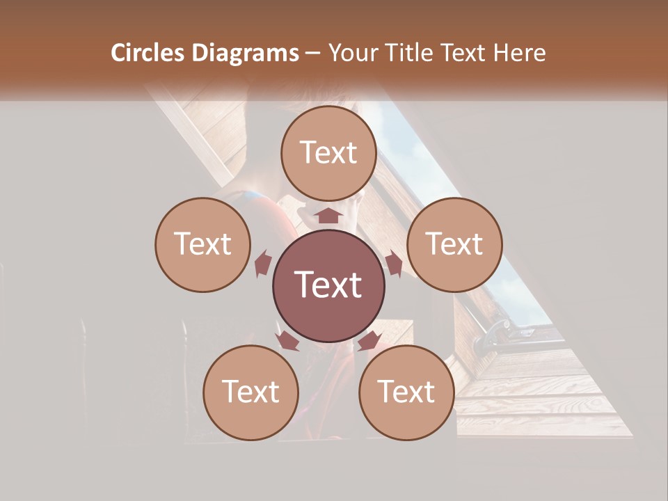 A Woman Sitting On A Bed Looking Out Of A Window PowerPoint Template