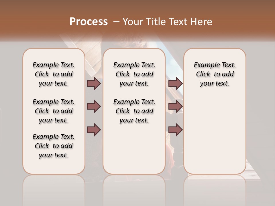 A Woman Sitting On A Bed Looking Out Of A Window PowerPoint Template
