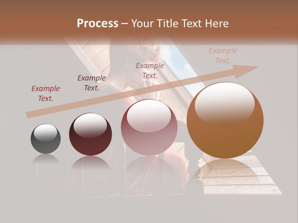 A Woman Sitting On A Bed Looking Out Of A Window PowerPoint Template