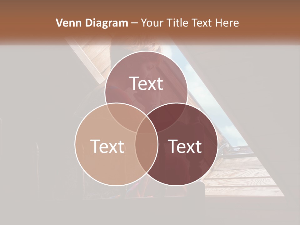 A Woman Sitting On A Bed Looking Out Of A Window PowerPoint Template