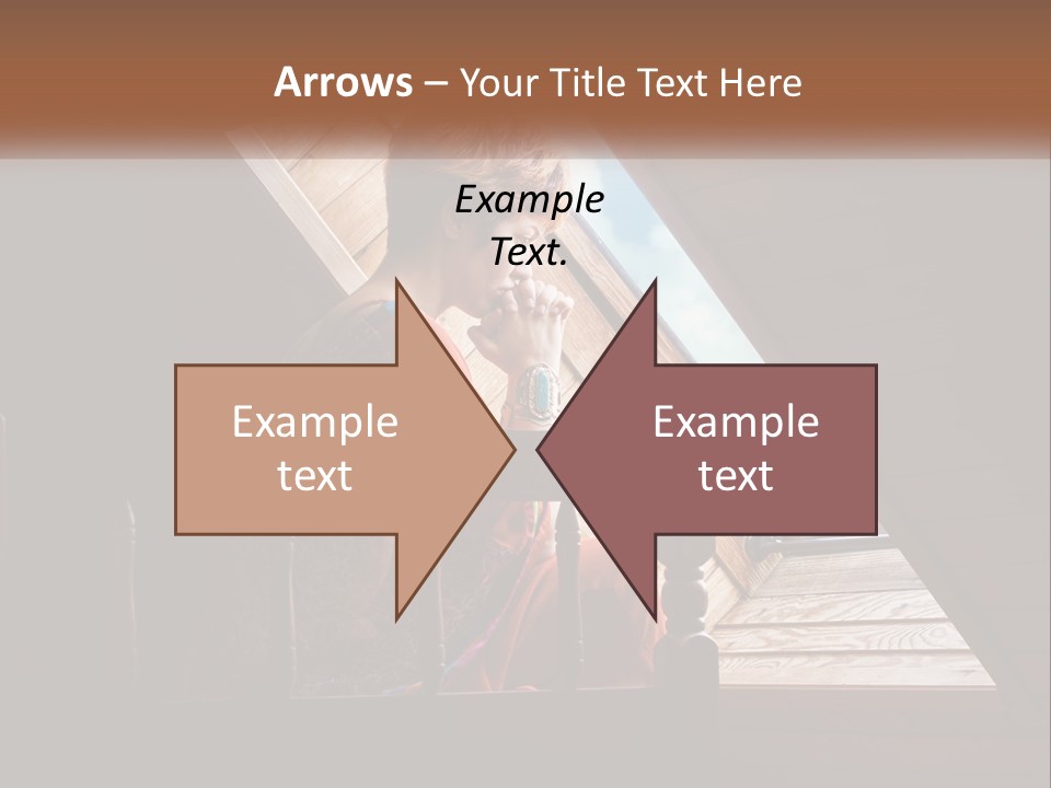 A Woman Sitting On A Bed Looking Out Of A Window PowerPoint Template