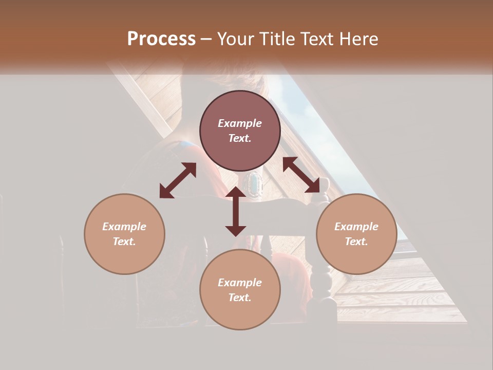 A Woman Sitting On A Bed Looking Out Of A Window PowerPoint Template