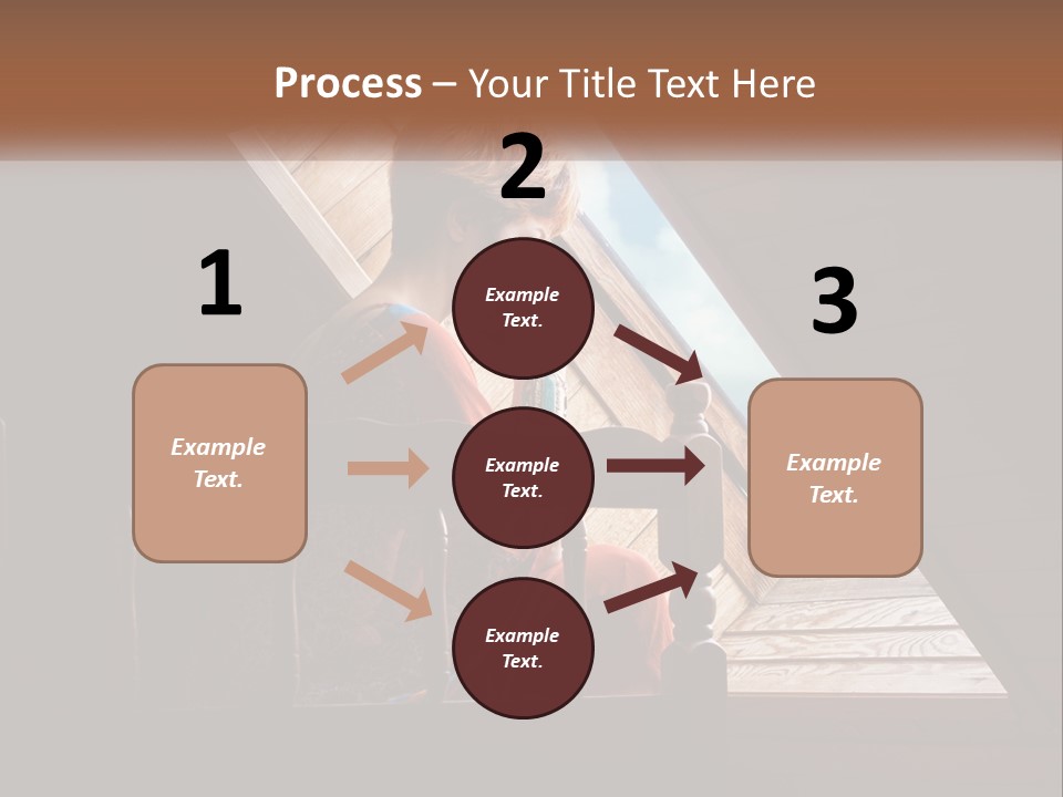A Woman Sitting On A Bed Looking Out Of A Window PowerPoint Template