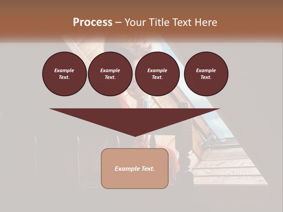 A Woman Sitting On A Bed Looking Out Of A Window PowerPoint Template