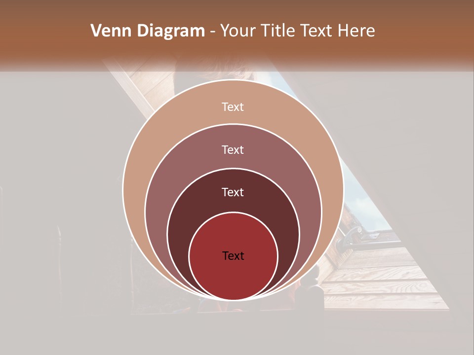 A Woman Sitting On A Bed Looking Out Of A Window PowerPoint Template