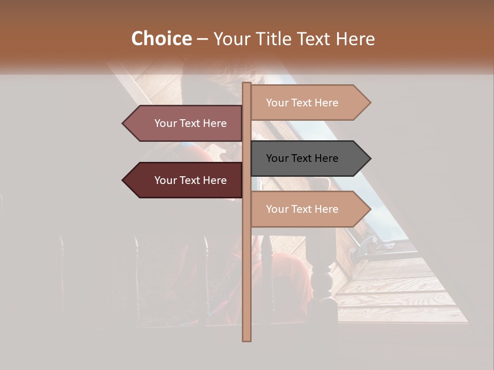 A Woman Sitting On A Bed Looking Out Of A Window PowerPoint Template