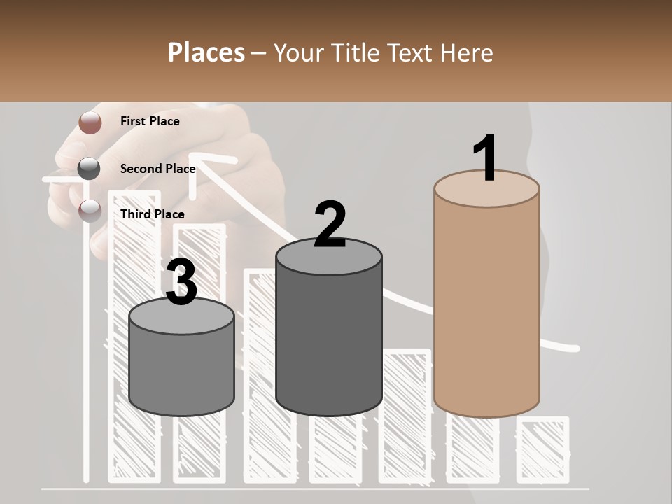 A Business Man Drawing A Graph On A Screen PowerPoint Template