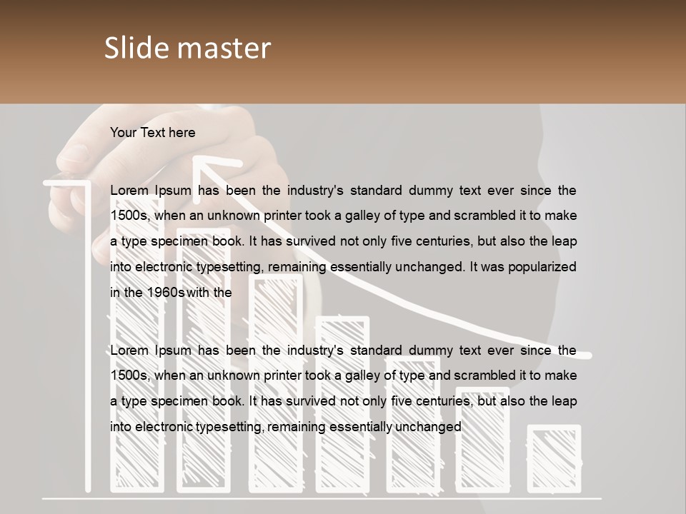 A Business Man Drawing A Graph On A Screen PowerPoint Template