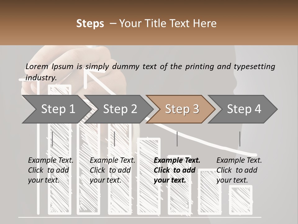 A Business Man Drawing A Graph On A Screen PowerPoint Template
