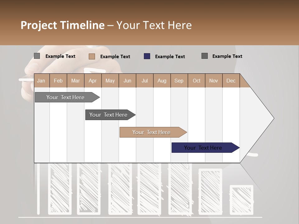 A Business Man Drawing A Graph On A Screen PowerPoint Template