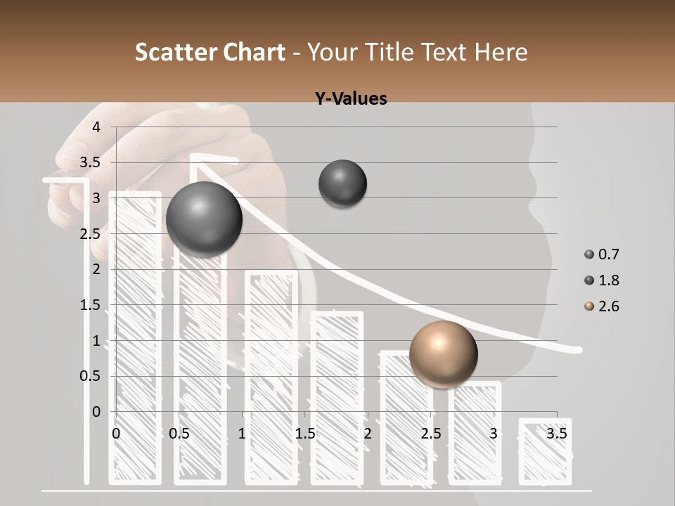 A Business Man Drawing A Graph On A Screen PowerPoint Template