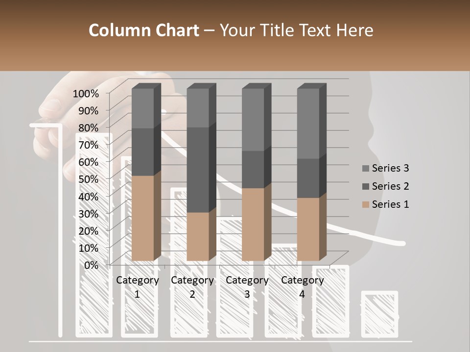 A Business Man Drawing A Graph On A Screen PowerPoint Template