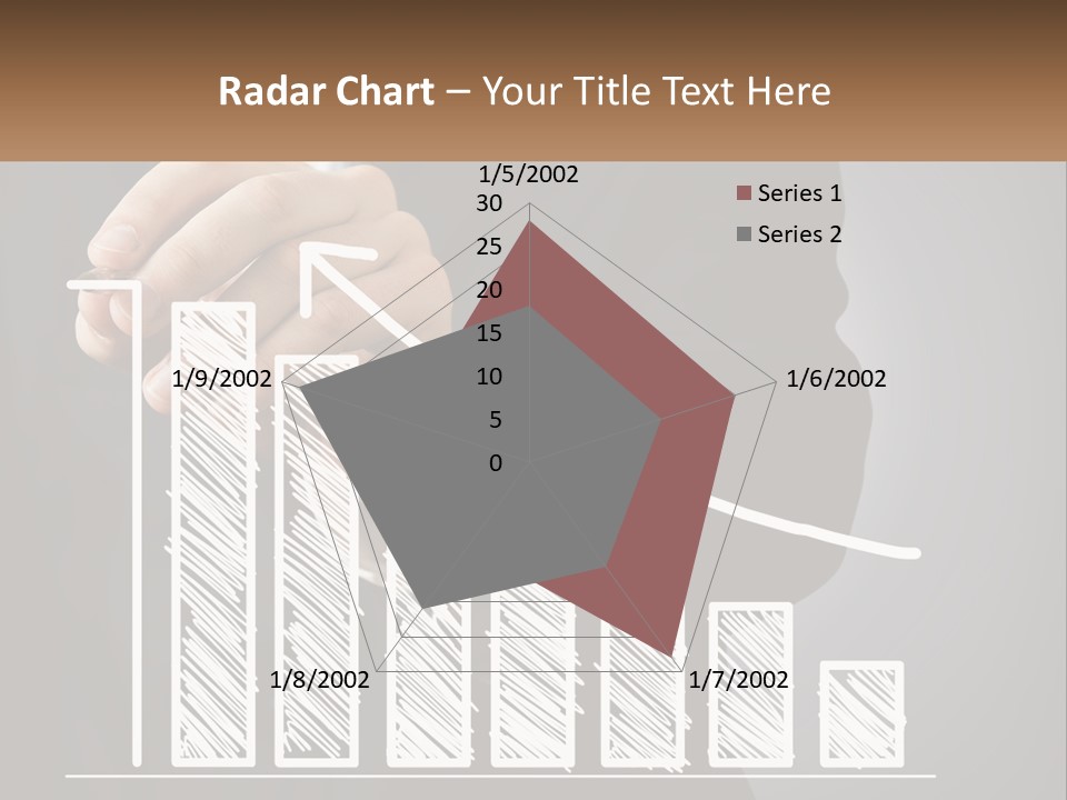A Business Man Drawing A Graph On A Screen PowerPoint Template
