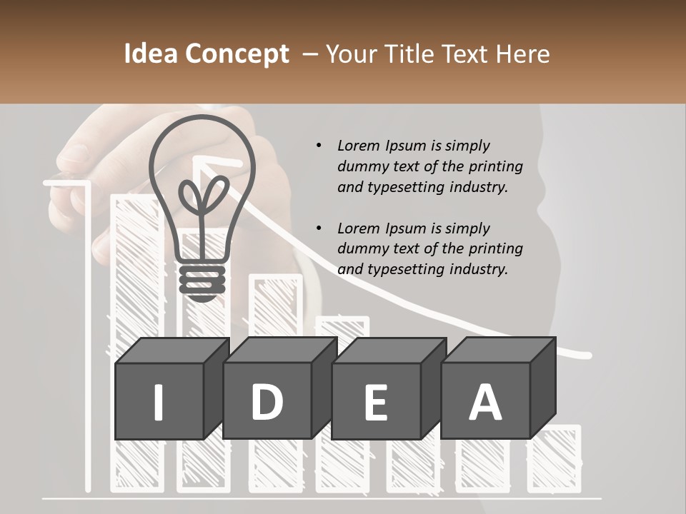 A Business Man Drawing A Graph On A Screen PowerPoint Template