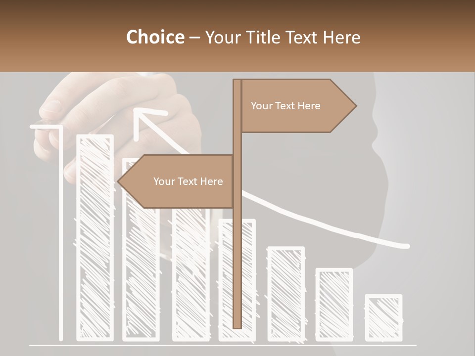 A Business Man Drawing A Graph On A Screen PowerPoint Template