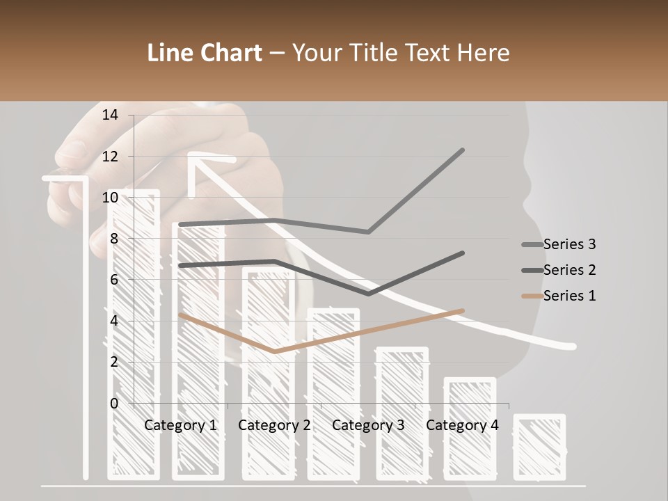 A Business Man Drawing A Graph On A Screen PowerPoint Template