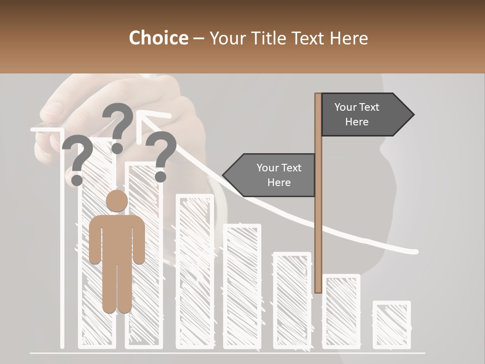 A Business Man Drawing A Graph On A Screen PowerPoint Template