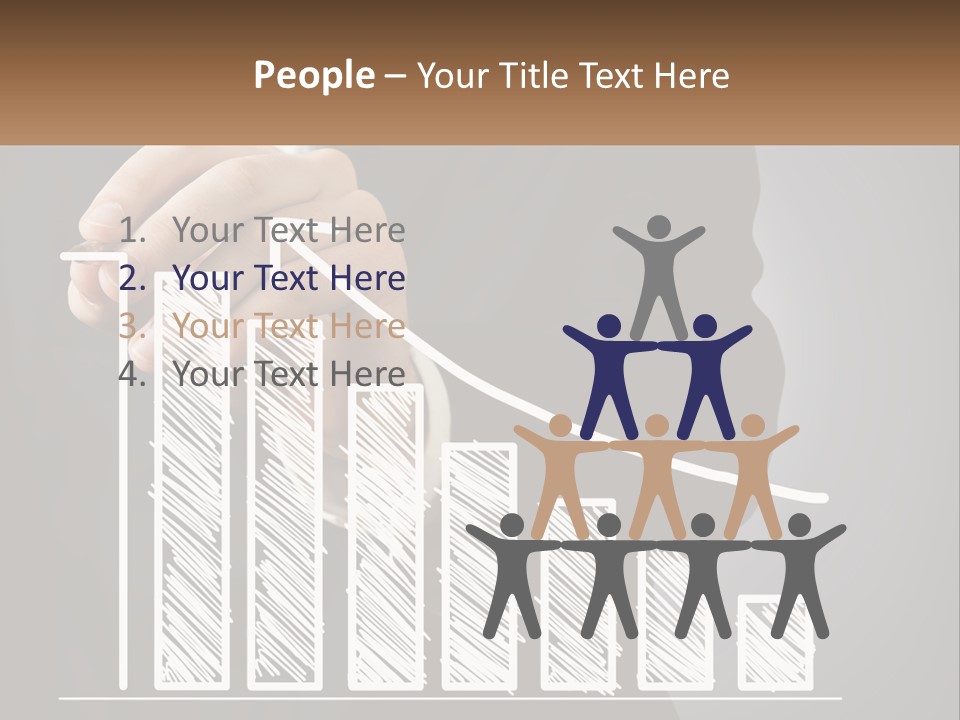 A Business Man Drawing A Graph On A Screen PowerPoint Template
