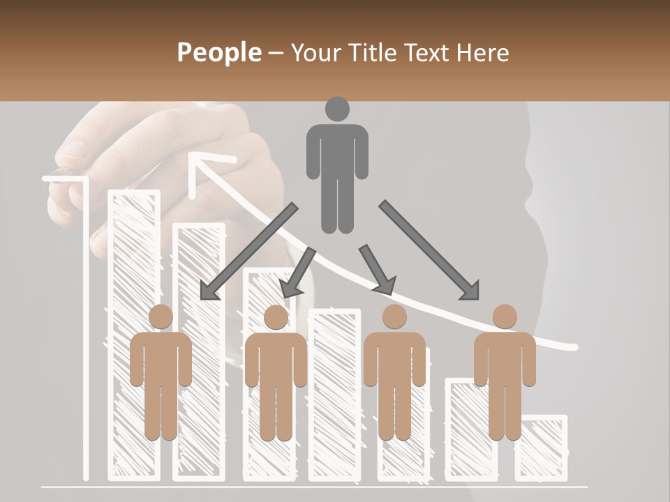 A Business Man Drawing A Graph On A Screen PowerPoint Template