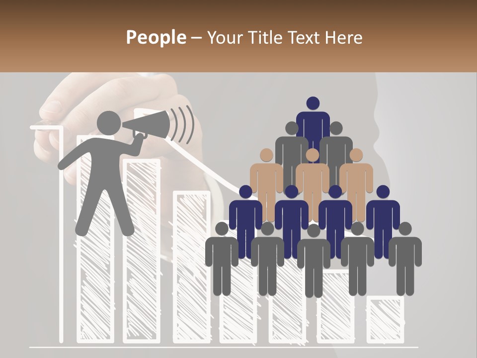 A Business Man Drawing A Graph On A Screen PowerPoint Template