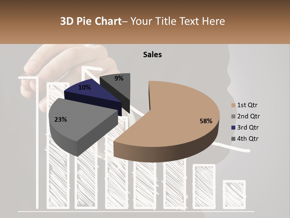 A Business Man Drawing A Graph On A Screen PowerPoint Template