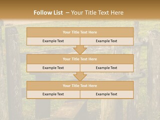 A Wooden Bench Sitting On Top Of A Lush Green Field PowerPoint Template