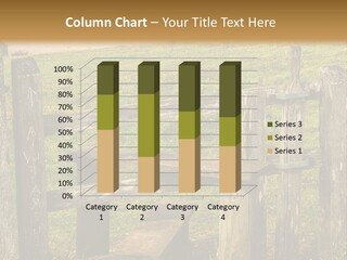 A Wooden Bench Sitting On Top Of A Lush Green Field PowerPoint Template