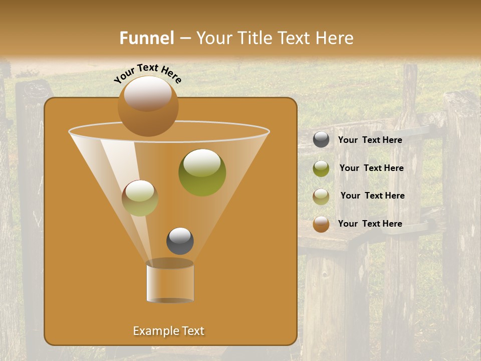A Wooden Bench Sitting On Top Of A Lush Green Field PowerPoint Template
