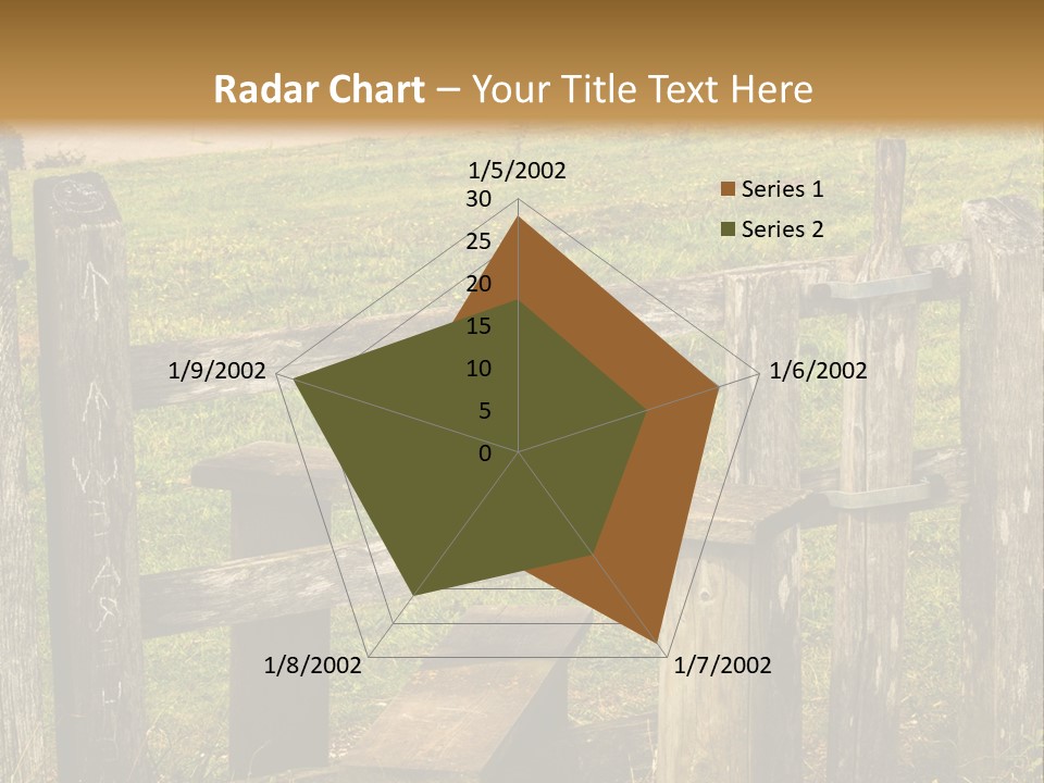 A Wooden Bench Sitting On Top Of A Lush Green Field PowerPoint Template