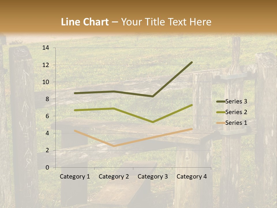 A Wooden Bench Sitting On Top Of A Lush Green Field PowerPoint Template