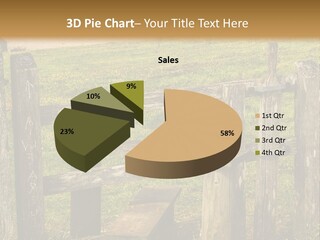 A Wooden Bench Sitting On Top Of A Lush Green Field PowerPoint Template