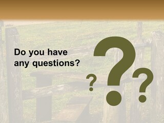 A Wooden Bench Sitting On Top Of A Lush Green Field PowerPoint Template