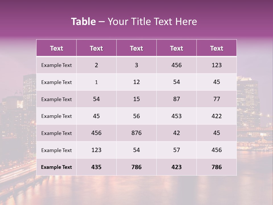 A City Skyline At Night With A Bridge In The Foreground PowerPoint Template