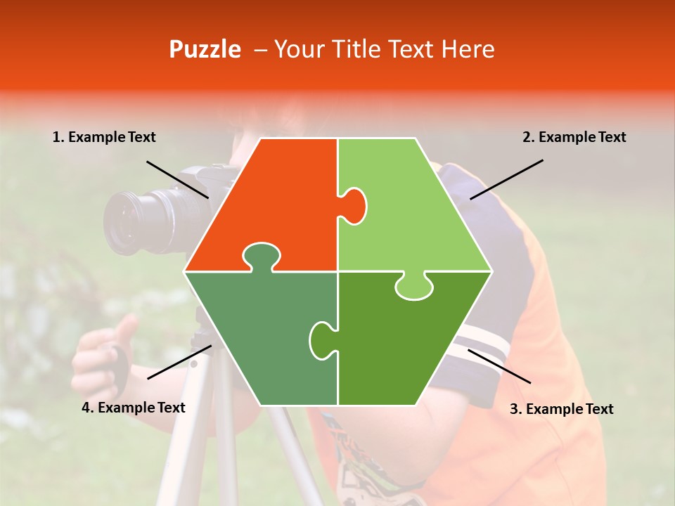 A Young Boy Taking A Picture With A Camera PowerPoint Template