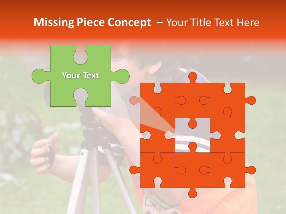 A Young Boy Taking A Picture With A Camera PowerPoint Template