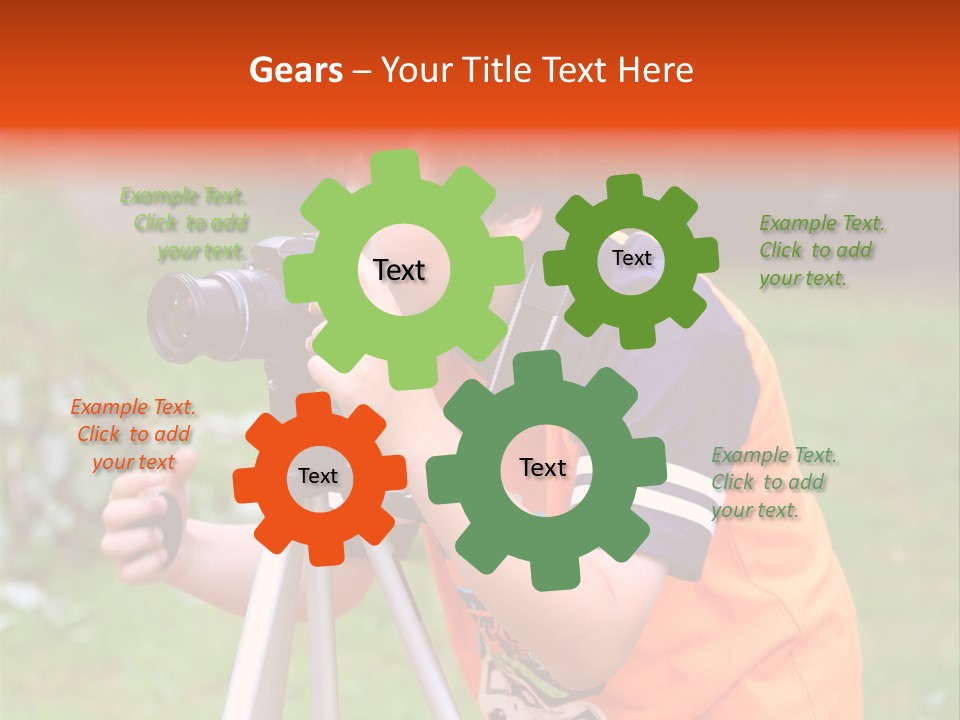 A Young Boy Taking A Picture With A Camera PowerPoint Template