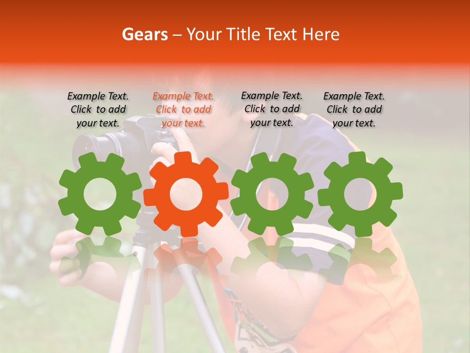 A Young Boy Taking A Picture With A Camera PowerPoint Template