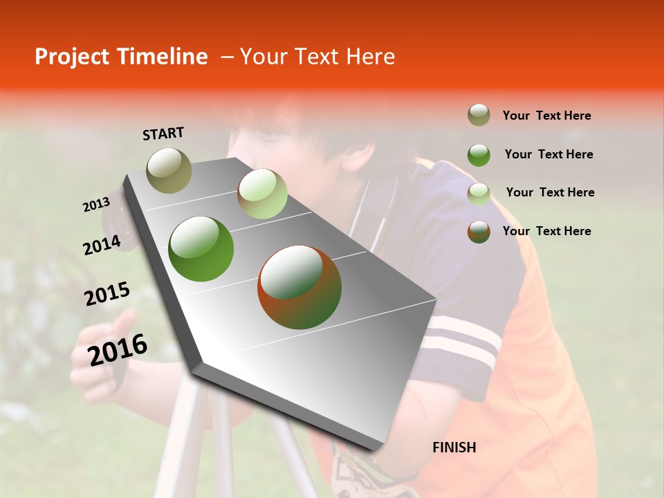 A Young Boy Taking A Picture With A Camera PowerPoint Template