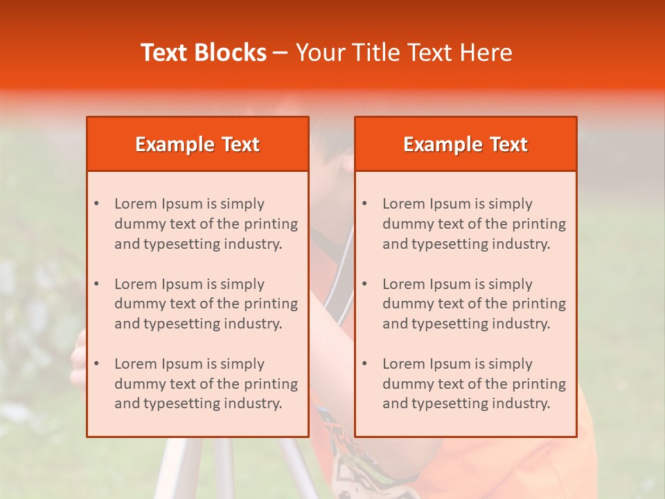 A Young Boy Taking A Picture With A Camera PowerPoint Template
