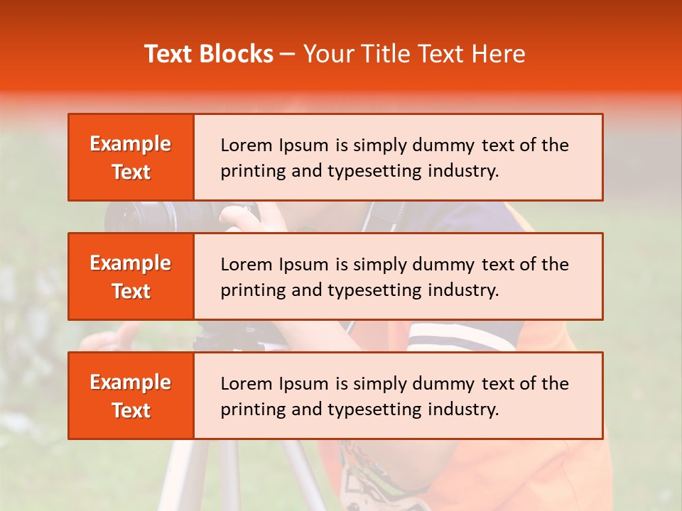 A Young Boy Taking A Picture With A Camera PowerPoint Template