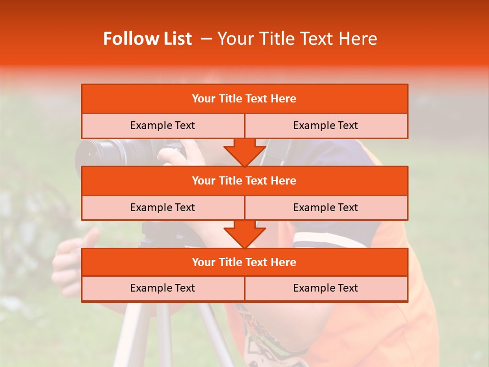 A Young Boy Taking A Picture With A Camera PowerPoint Template
